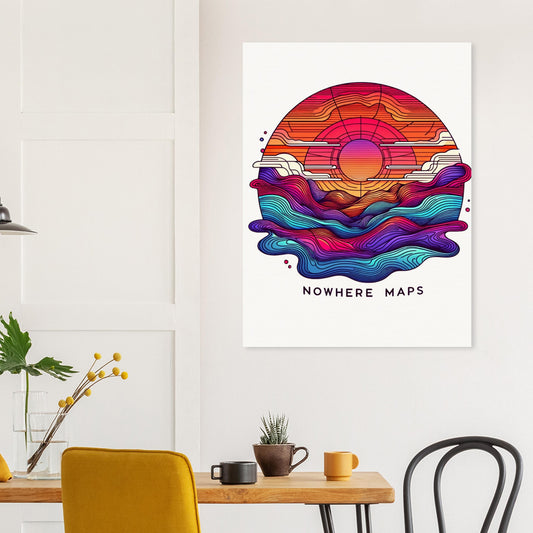 Nowhere Maps - Sunset Skylane Posters