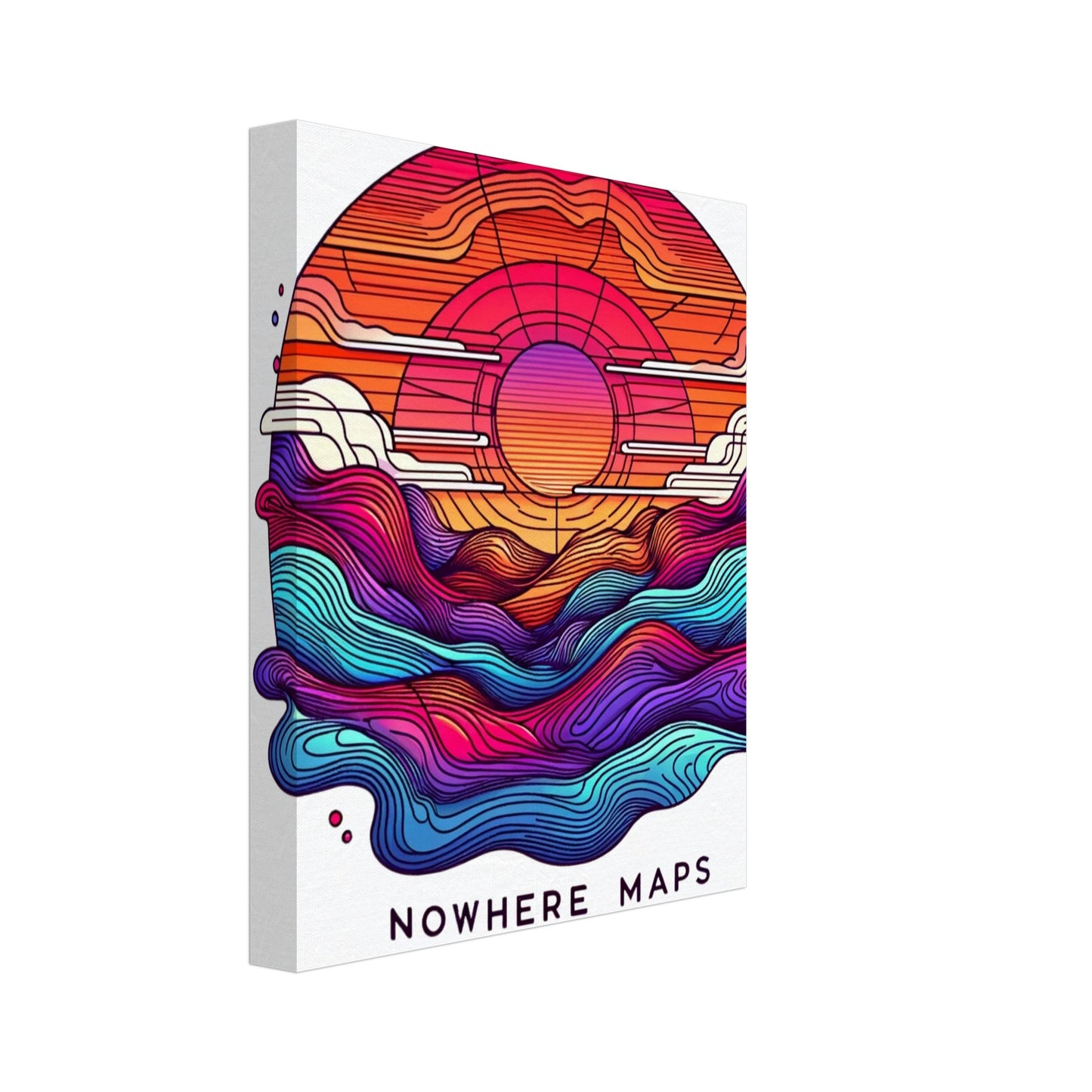 Nowhere Maps - Sunset Skylane Posters